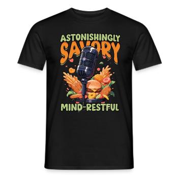 ASMR Whisper Astonishingly Savory Mind-Restful - Men's T-Shirt - black - Front - AI Model Male 178 light (178cm)