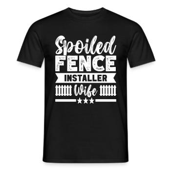 Installateur de clôtures Constructeur de clôtures Installateur de clôtures - T-shirt homme - noir - Devant - AI Model Male 178 light (178cm)