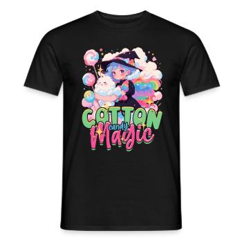 Zuckerwatte Cotton Candy Magic - Männer T-Shirt - Schwarz - Vorne - AI Model Male 178 light (178cm)