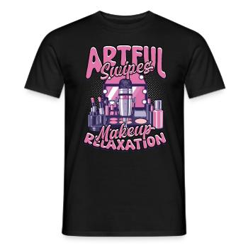 ASMR Whisper Artful Swipes Makeup Relaxation - Men's T-Shirt - black - Front - AI Model Male 178 light (178cm)