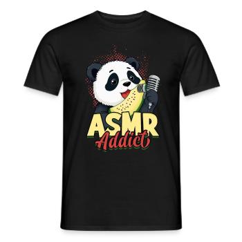 ASMR Addict - Men's T-Shirt - black - Front - AI Model Male 178 light (178cm)