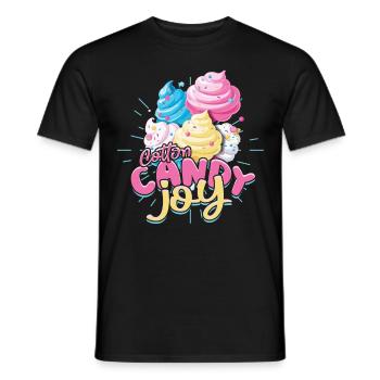 Zuckerwatte Cotton Candy Joy - Männer T-Shirt - Schwarz - Vorne - AI Model Male 178 light (178cm)