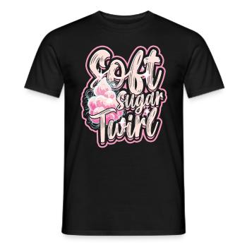 Barbe à papa Soft Sugar Twirl - T-shirt homme - noir - Devant - AI Model Male 178 light (178cm)