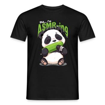 ASMR Whisper Shh... I'm ASMR-ing - Men's T-Shirt - black - Front - AI Model Male 178 light (178cm)