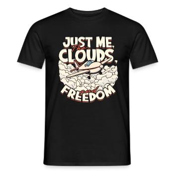 Erster Alleinflug Pilot - Männer T-Shirt - Schwarz - Vorne - AI Model Male 178 light (178cm)