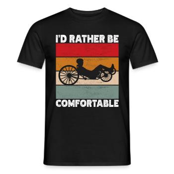 Recumbent Trike Liegetrike Liegedreirad - Männer T-Shirt - Schwarz - Vorne - AI Model Male 178 light (178cm)