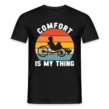 Recumbent Trike Liegetrike Liegedreirad - Männer T-Shirt - Schwarz - Vorne - AI Model Male 178 light (178cm)