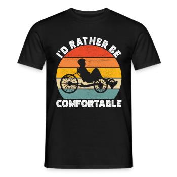 Recumbent Trike Liegetrike Liegedreirad - Männer T-Shirt - Schwarz - Vorne - AI Model Male 178 light (178cm)