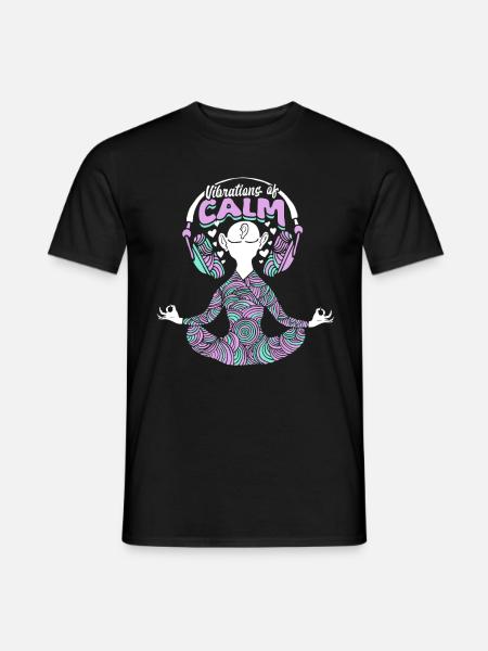 ASMR Flüstern Vibrations of Calm - Männer T-Shirt - Schwarz