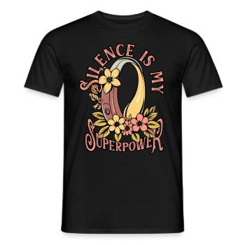 Hearing Loss Sudden Hearing Loss Silence Is My Superpower - Men's T-Shirt - black - Front - AI Model Male 178 light (178cm)