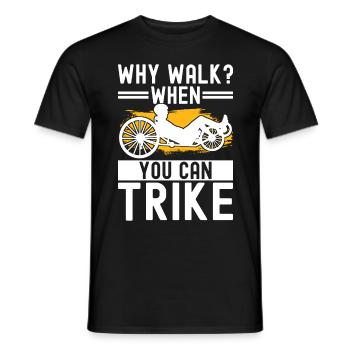 Tricycle couché Liegetrike Liegedreirad - T-shirt homme - noir - Devant - AI Model Male 178 light (178cm)