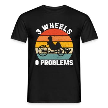 Recumbent Trike Liegetrike Liegedreirad - Männer T-Shirt - Schwarz - Vorne - AI Model Male 178 light (178cm)