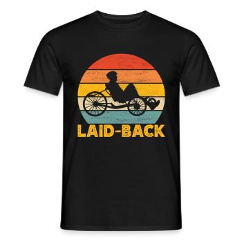 Recumbent Trike Liegetrike Liegedreirad - Männer T-Shirt - Schwarz - Vorne - AI Model Male 178 light (178cm)