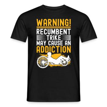 Recumbent Trike Liegetrike Liegedreirad - Männer T-Shirt - Schwarz - Vorne - AI Model Male 178 light (178cm)