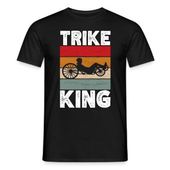 Tricycle couché Liegetrike Liegedreirad - T-shirt homme - noir - Devant - AI Model Male 178 light (178cm)