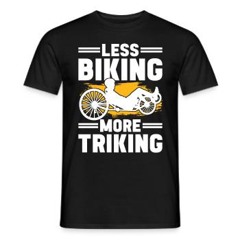 Tricycle couché Liegetrike Liegedreirad - T-shirt homme - noir - Devant - AI Model Male 178 light (178cm)