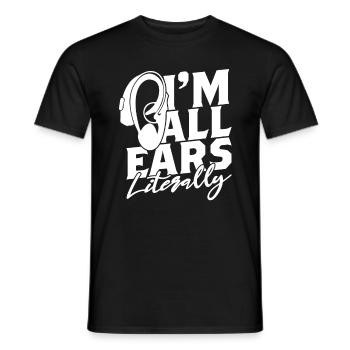 Perte auditive Je suis tout ouïe littéralement - T-shirt homme - noir - Devant - AI Model Male 178 light (178cm)