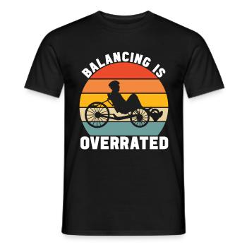Recumbent Trike Liegetrike Liegedreirad - Männer T-Shirt - Schwarz - Vorne - AI Model Male 178 light (178cm)