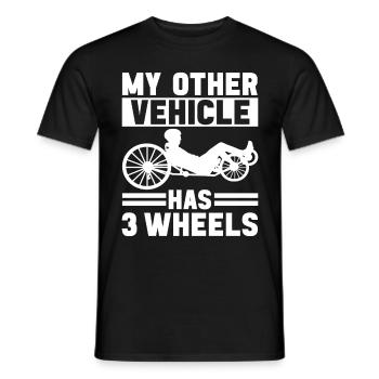 Recumbent Trike Liegetrike Liegedreirad - Männer T-Shirt - Schwarz - Vorne - AI Model Male 178 light (178cm)