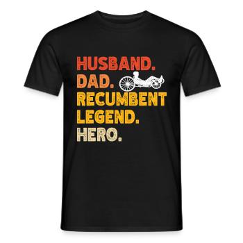 Recumbent Trike Liegetrike Liegedreirad - Männer T-Shirt - Schwarz - Vorne - AI Model Male 178 light (178cm)