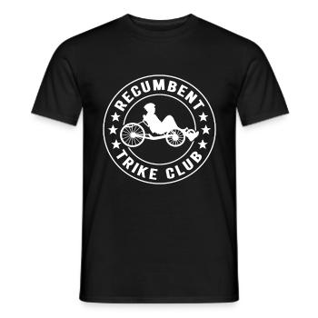 Recumbent Trike Liegetrike Liegedreirad - Männer T-Shirt - Schwarz - Vorne - AI Model Male 178 light (178cm)