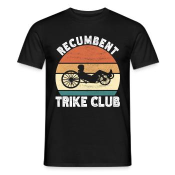 Recumbent Trike Liegetrike Liegedreirad - Männer T-Shirt - Schwarz - Vorne - AI Model Male 178 light (178cm)