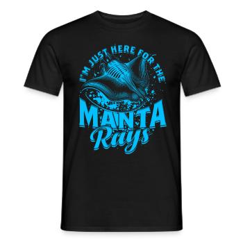 Mantarochen Je suis juste là pour les raies manta - T-shirt homme - noir - Devant - AI Model Male 178 light (178cm)