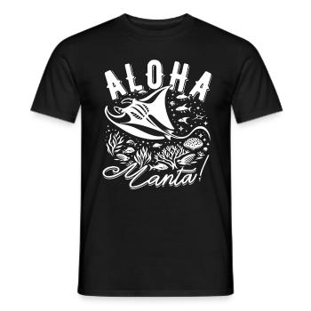Manta rays, stingrays - Men's T-Shirt - black - Front - AI Model Male 178 light (178cm)