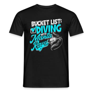Raies manta Plongée avec les raies manta - T-shirt homme - noir - Devant - AI Model Male 178 light (178cm)