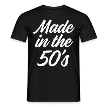 Fabriqué dans les années 50 / 50 Nostalgie - T-shirt homme - noir - Devant - AI Model Male 178 light (178cm)