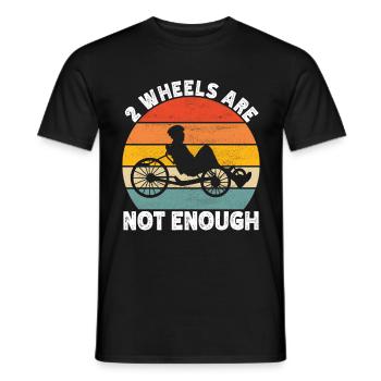 Recumbent Trike Liegetrike Liegedreirad - Männer T-Shirt - Schwarz - Vorne - AI Model Male 178 light (178cm)