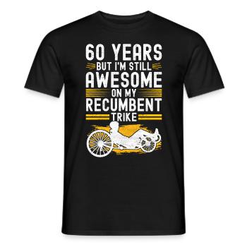 Tricycle couché Liegetrike Liegedreirad - T-shirt homme - noir - Devant - AI Model Male 178 light (178cm)