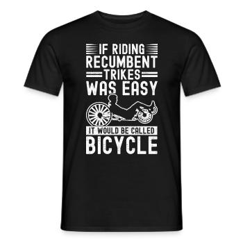 Recumbent Trike Liegetrike Liegedreirad - Männer T-Shirt - Schwarz - Vorne - AI Model Male 178 light (178cm)