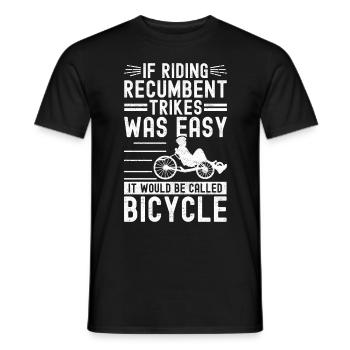 Recumbent Trike Liegetrike Liegedreirad - Männer T-Shirt - Schwarz - Vorne - AI Model Male 178 light (178cm)