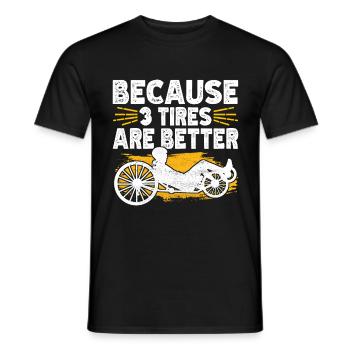 Recumbent Trike Liegetrike Liegedreirad - Männer T-Shirt - Schwarz - Vorne - AI Model Male 178 light (178cm)