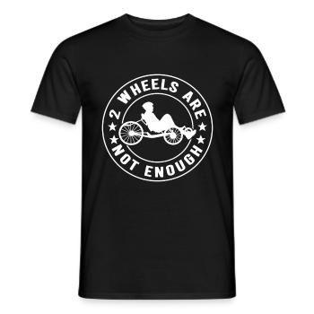 Recumbent Trike Liegetrike Liegedreirad - Männer T-Shirt - Schwarz - Vorne - AI Model Male 178 light (178cm)