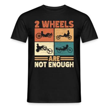 Tricycle couché Liegetrike Liegedreirad - T-shirt homme - noir - Devant - AI Model Male 178 light (178cm)