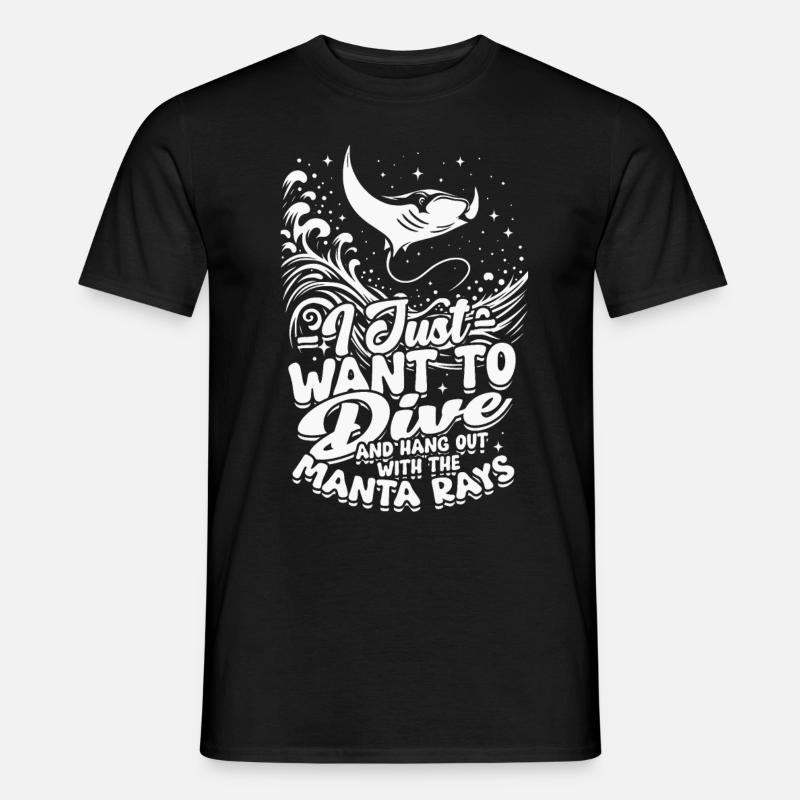 Mantarochen Stechrochen - Männer T-Shirt - Schwarz