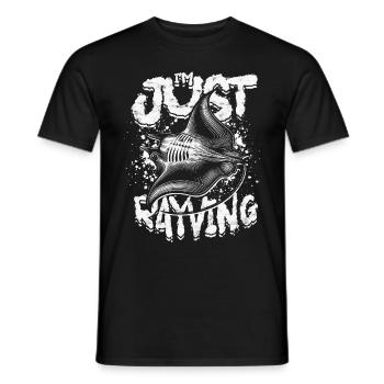 Raie manta, raie pastenague, je ne fais que rayer - T-shirt homme - noir - Devant - AI Model Male 178 light (178cm)