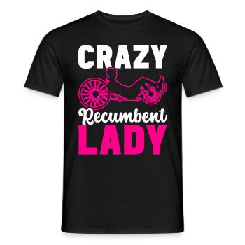 Tricycle couché Liegetrike Liegedreirad - T-shirt homme - noir - Devant - AI Model Male 178 light (178cm)