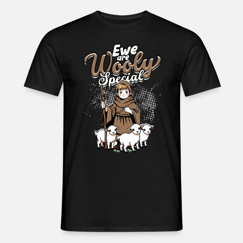 Shepherd Sheep Sheep Shepherd - Men’s T-shirt - black