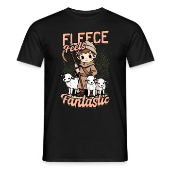 Schafhirte Schäferei Schafe Hirte - Männer T-Shirt - Schwarz - Vorne - AI Model Male 178 light (178cm)