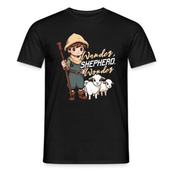 Schafhirte Schäferei Schafe Hirte - Männer T-Shirt - Schwarz - Vorne - AI Model Male 178 light (178cm)