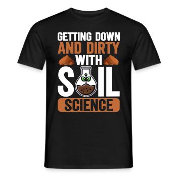 Bodenwissenschaftler Soil Science - Men's T-Shirt - black - Front - AI Model Male 178 light (178cm)