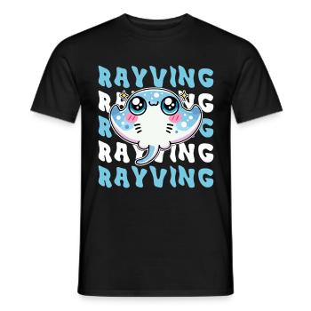 Manta Rays Great Manta Sea Creatures - Men's T-Shirt - black - Front - AI Model Male 178 light (178cm)