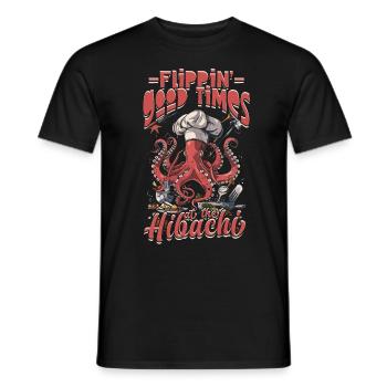 Hibachi Teppanyaki Japanische Küche - Männer T-Shirt - Schwarz - Vorne - AI Model Male 178 light (178cm)
