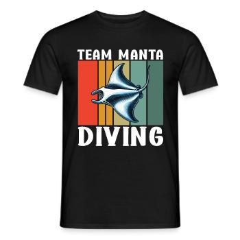 Manta Rays Great Manta Sea Creatures - Men's T-Shirt - black - Front - AI Model Male 178 light (178cm)