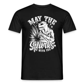 Welder Welding Specialist - Men's T-Shirt - black - Front - AI Model Male 178 light (178cm)