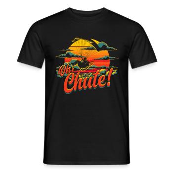Paramotoring Motorschirm Oh Chute! - Men's T-Shirt - black - Front - AI Model Male 178 light (178cm)