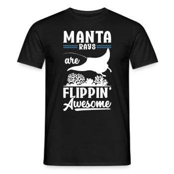 Manta Rays Great Manta Sea Creatures - Men's T-Shirt - black - Front - AI Model Male 178 light (178cm)